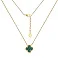 Колье Клевер из серебра с желтым родированием и малахитом (арт. 7507/470/15жмлх) – изображение 2