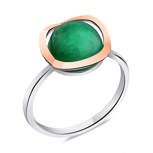 Серебряное кольцо с нефритом (арт. 7201/200нфркп) – изображение 1