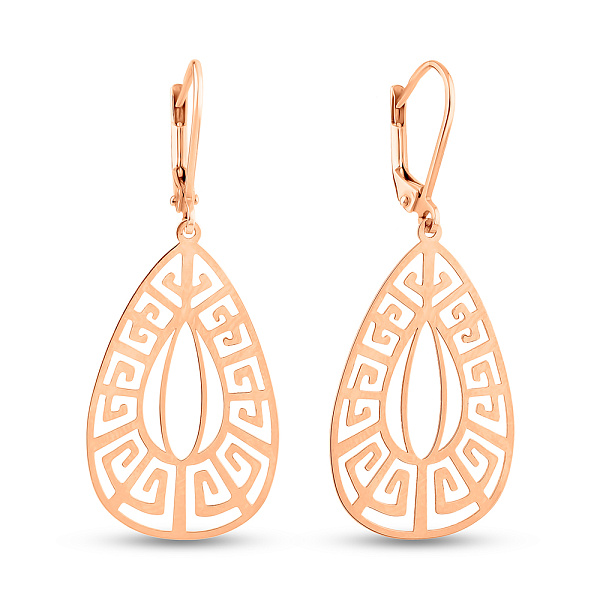 Золотые серьги-подвески Олимпия (арт. 109325) – изображение 1