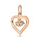 Золота підвіска Серце з фіанітами (арт. 420956) – зображення 1