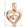 Золотой подвес "Сердце" с танцующим фианитом (арт. 440689) – изображение 3