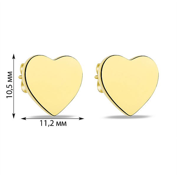 Серьги-пусеты из серебра без камней (арт. 7518/6376ж) – изображение 2