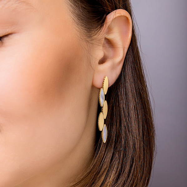 Серьги из желтого золота Francelli (арт. 1091341жп) – изображение 2