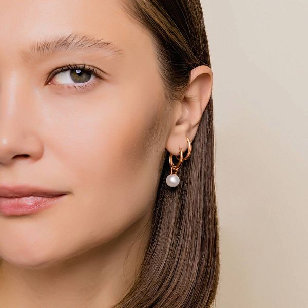 Золоті сережки з перлами (арт. 2191550101) – зображення 3
