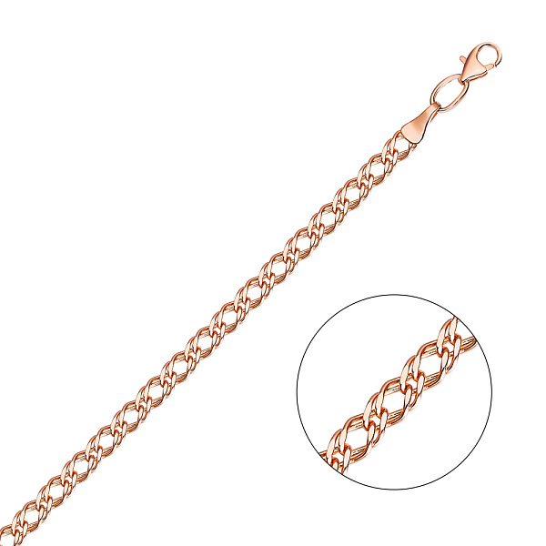 Ланцюговий браслет з золота плетіння Подвійний Ромб (арт. 313101) – зображення 1