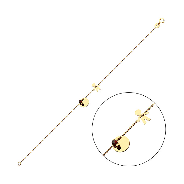 Браслет з жовтого золота з фіанітами (арт. 322831жк) – зображення 1