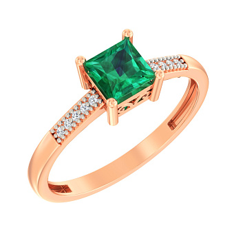 Фото Золота каблучка з фіанітами (арт. 144800з)