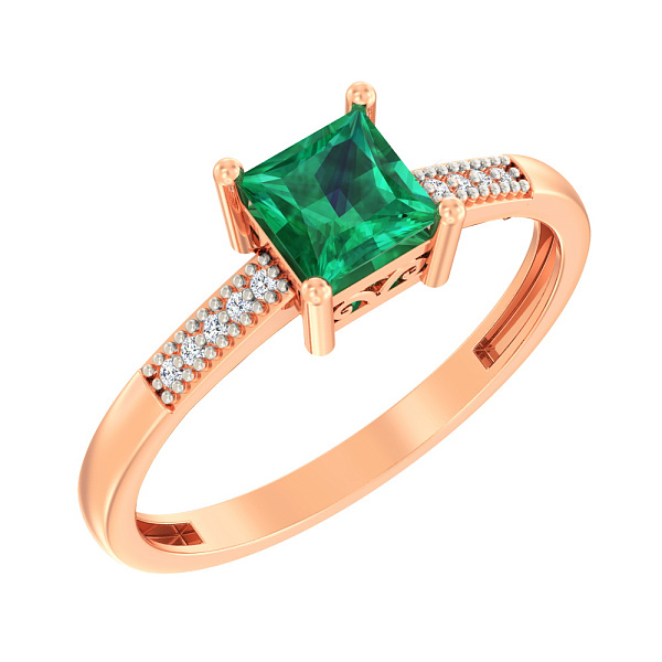 Золота каблучка з фіанітами (арт. 144800з) – зображення 1