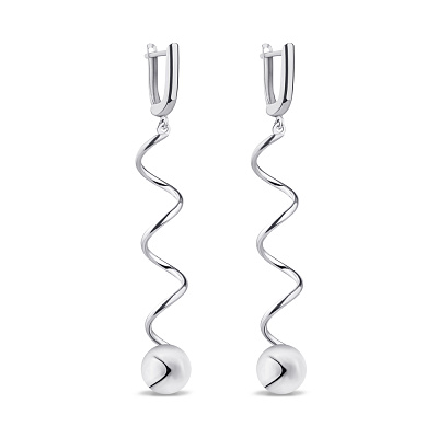 Длинные серьги-подвески из серебра Trendy Style (арт. 7502/3845/2)