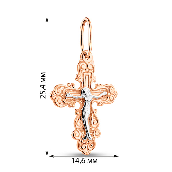 Золотий хрестик з розп'яттям (арт. 501062) – зображення 3