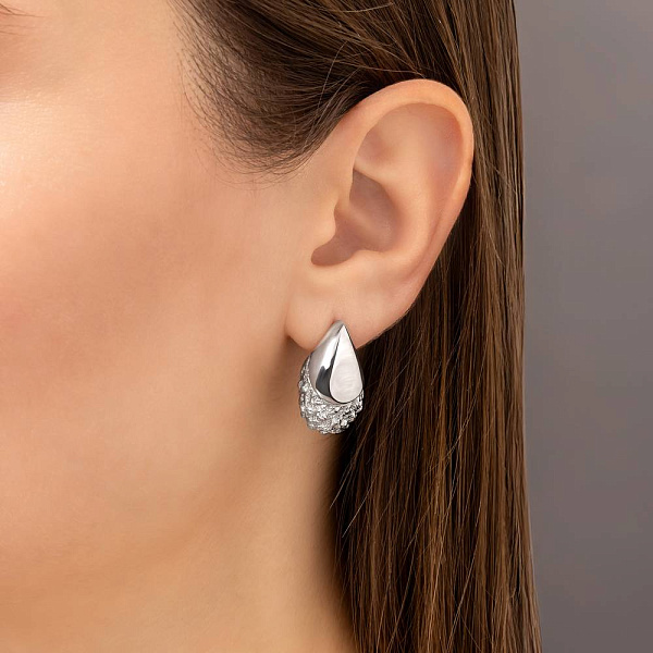 Золотые серьги Капля Francelli (арт. е1091753б) – изображение 2