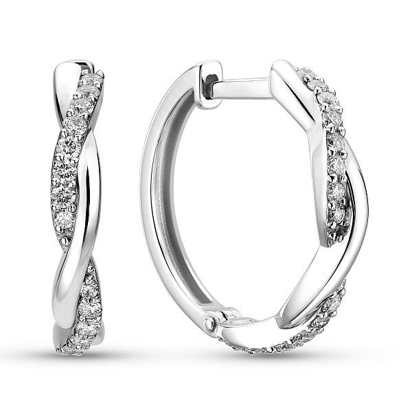Серьги из белого золота с бриллиантами (арт. С011323020б) – изображение 1