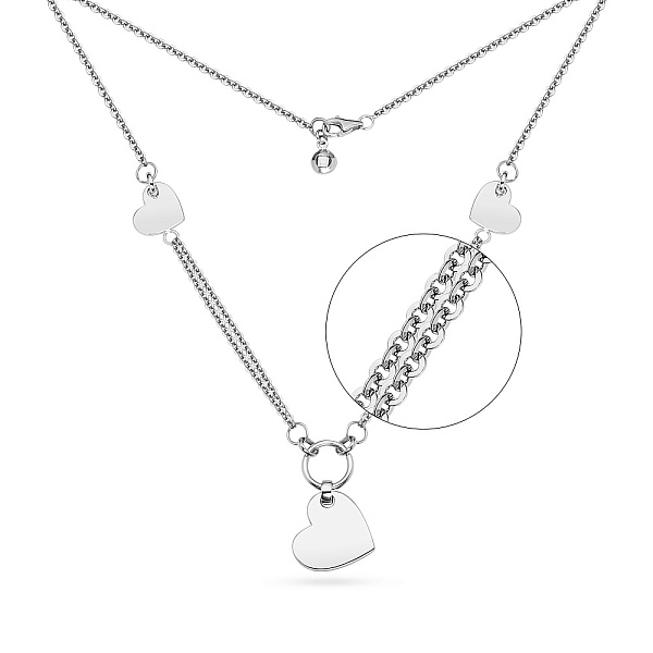 Колье из белого золота с фианитами (арт. 351985б) – изображение 1