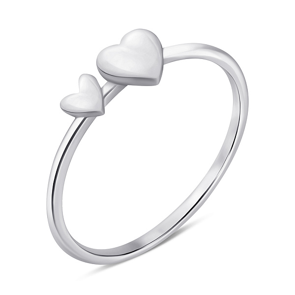 Серебряное кольцо Сердечки (арт. 7501/6060) – изображение 1