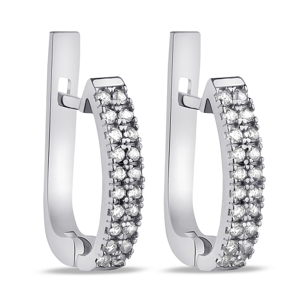 Серьги из серебра с фианитами (арт. 7502/А168сю) – изображение 1