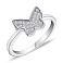 Серебряное кольцо «Бабочка» с фианитами (арт. 7501/5046) – изображение 1