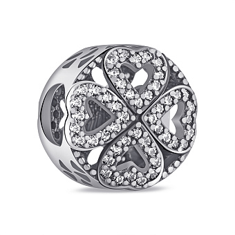 Срібний шарм Конюшина (арт. 7903/П5Ф/7046)