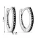 Серебряные серьги-кольца с дорожкой из фианитов (арт. 7502/9254/15ч) – изображение 2