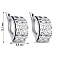 Серебряные серьги без камней (арт. 7502/1-8133.0.9) – изображение 2