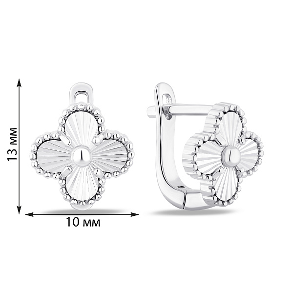 Серебряные серьги без камней (арт. 7502/4899/10) – изображение 2