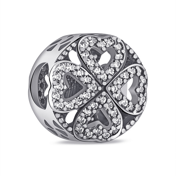 Серебряный шарм Клевер  (арт. 7903/П5Ф/7046) – изображение 1