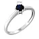 Каблучка з білого золота з сапфіром (арт. 141093Пбс) – зображення 6