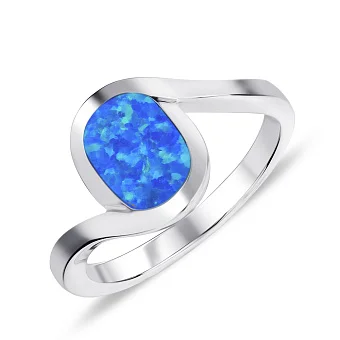 Срібна каблучка з опалом  (арт. 7501/4658Пос)