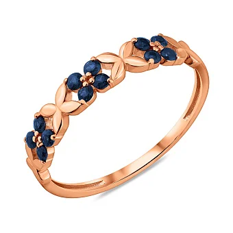Золота каблучка з сапфірами (арт. 141292/1Пс)