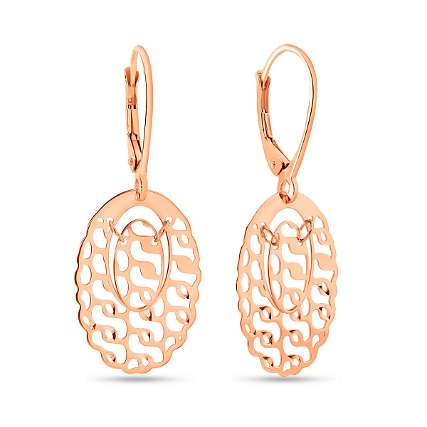 Сережки-підвіски з золота (арт. 109217) – зображення 1