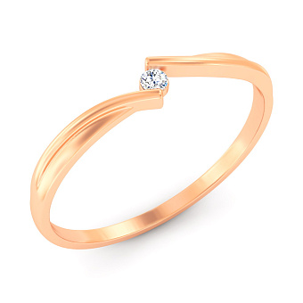 Золота каблучка з діамантом (арт. К011823)