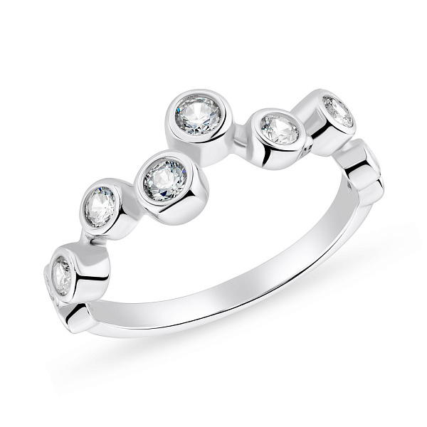 Кольцо серебряное с фианитами (арт. 7501/1624382) – изображение 1