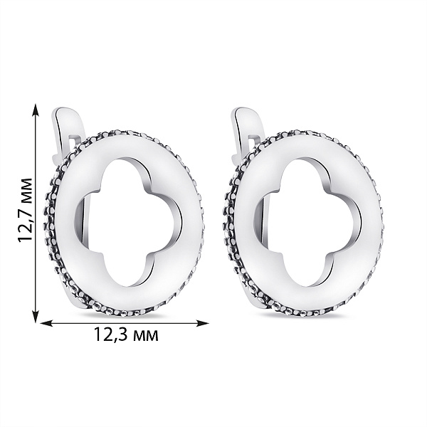 Серьги из серебра Клевер (арт. 7502/2104) – изображение 2