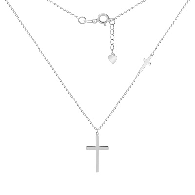 Срібне кольє з хрестиком (арт. 7507/1002)
