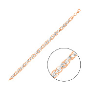 Браслет золотой в комбинированном цвете металла (арт. 322758кб)