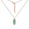 Золоте кольє із зеленим кварцом (арт. 352382Пкз) – зображення 2