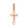Золотий хрестик з розп'яттям та емаллю (арт. 501712еб) – зображення 1