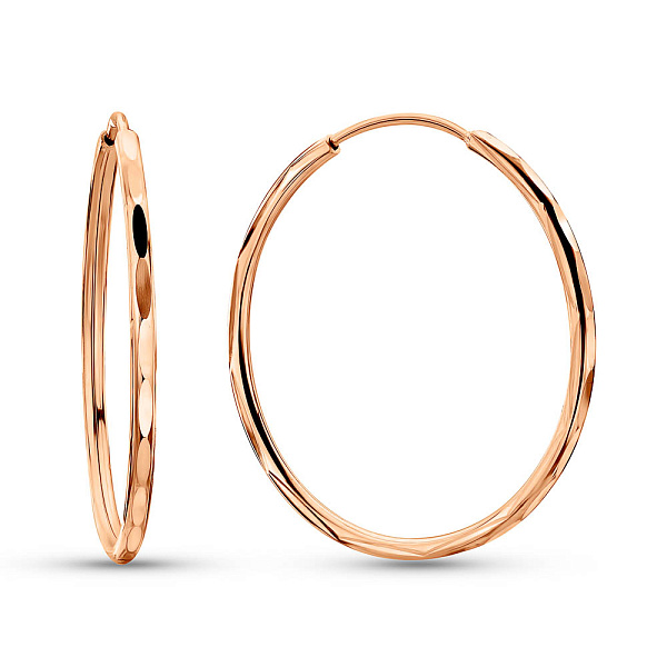 Серьги-кольца из красного золота (арт. 121902/25) – изображение 1