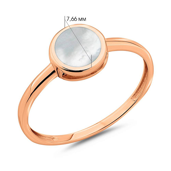 Золотое кольцо Лýна с эмалью (арт. 141081еп) – изображение 4