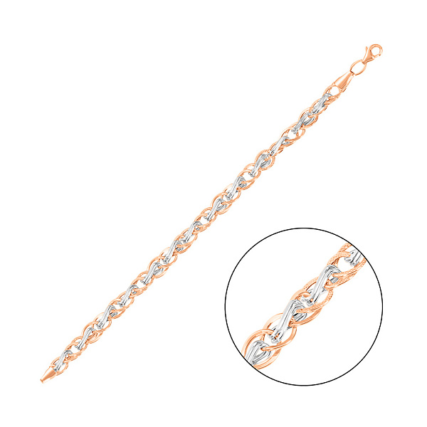 Браслет золотой в комбинированном цвете металла (арт. 322758кб) – изображение 1