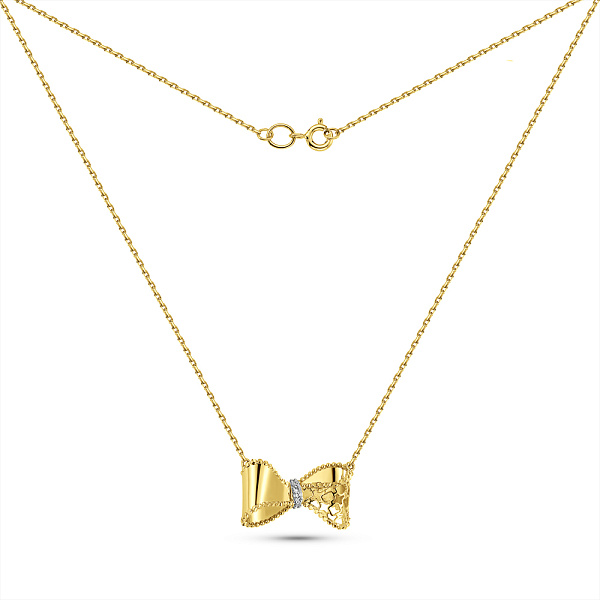 Золоте кольє Francelli Бантик з діамантами (арт. Ц361352005ж) – зображення 2