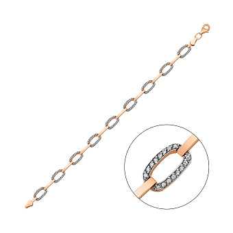 Фото Золотой браслет с фианитами (арт. 320862)