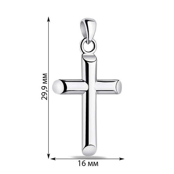Срібний хрестик (арт. 7503/4050) – зображення 2