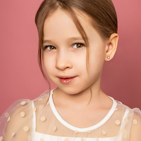 Пусети золоті з фіанітами  (арт. 110549) – зображення 4