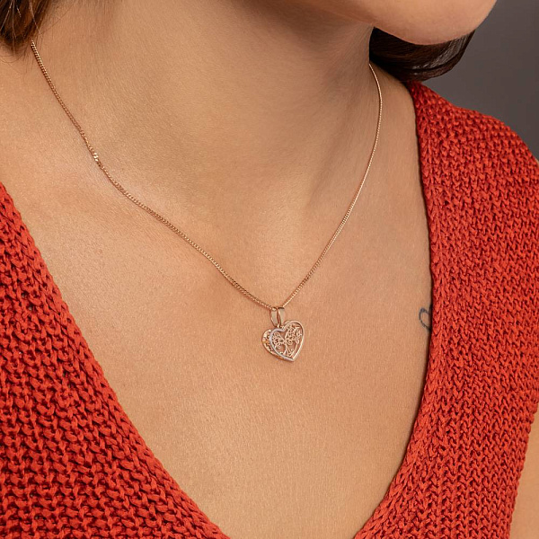 Кулон з червоного золота Сердечко (арт. 440709) – зображення 2
