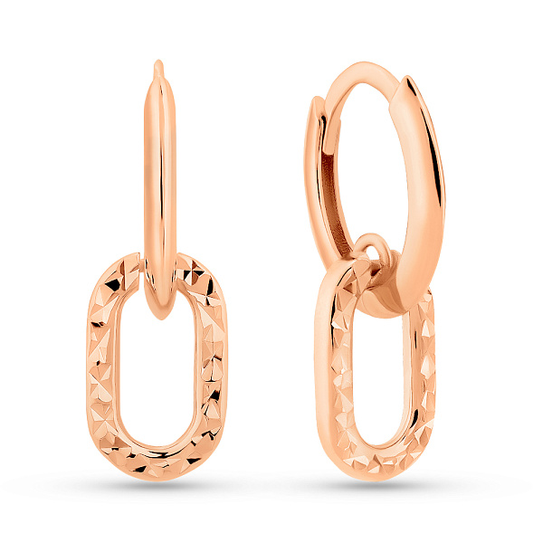 Золотые серьги без камней (арт. 1091605) – изображение 1