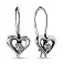Серебряные серьги «Сердечки» с фианитами (арт. 7902/500008-ч) – изображение 1