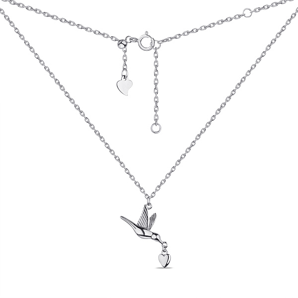 Серебряное колье Птица с подвеской (арт. 7507/КЛ2/3000Ш-48) – изображение 2