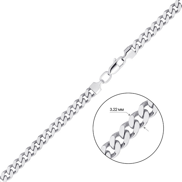 Ланцюжок в плетінні Панцир зі срібла (арт. 0301008) – зображення 2