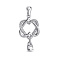 Серебряный подвес Сердце с фианитами (арт. 7503/699П) – изображение 1