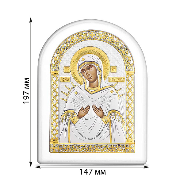 Икона Божья Матерь Семистрельная (147х197мм) (арт. A-4/006G/B) – изображение 2